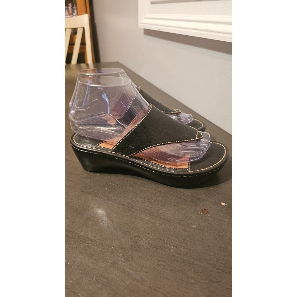 Black Born Leather sandals‎ size 7 - Picture 4 of 6